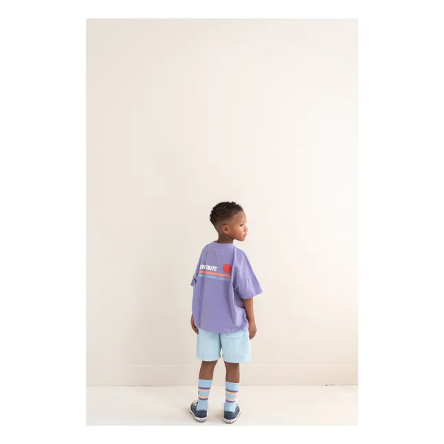 Camiseta oversize Ben En Route Algodón orgánico | Violeta