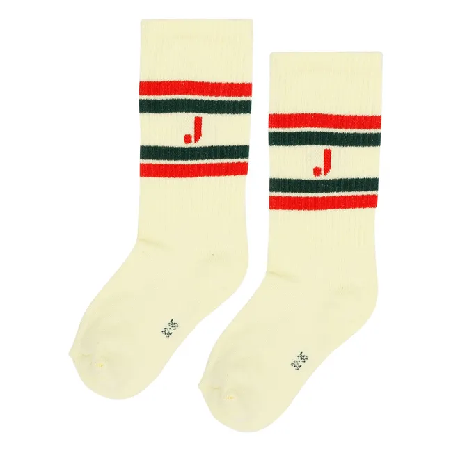 Chaussettes J Sport Coton Bio | Jaune pâle