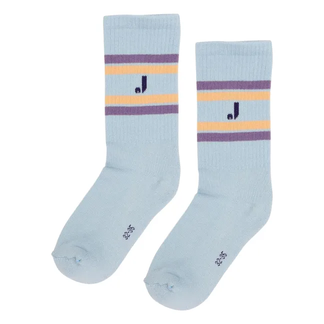 Chaussettes J Sport Coton Bio | Bleu ciel