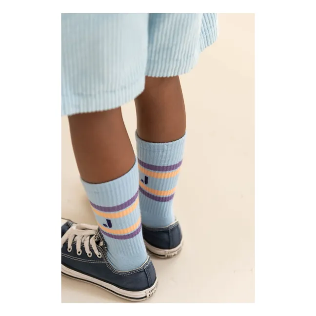 J Sport Calcetines de algodón orgánico | Azul Cielo