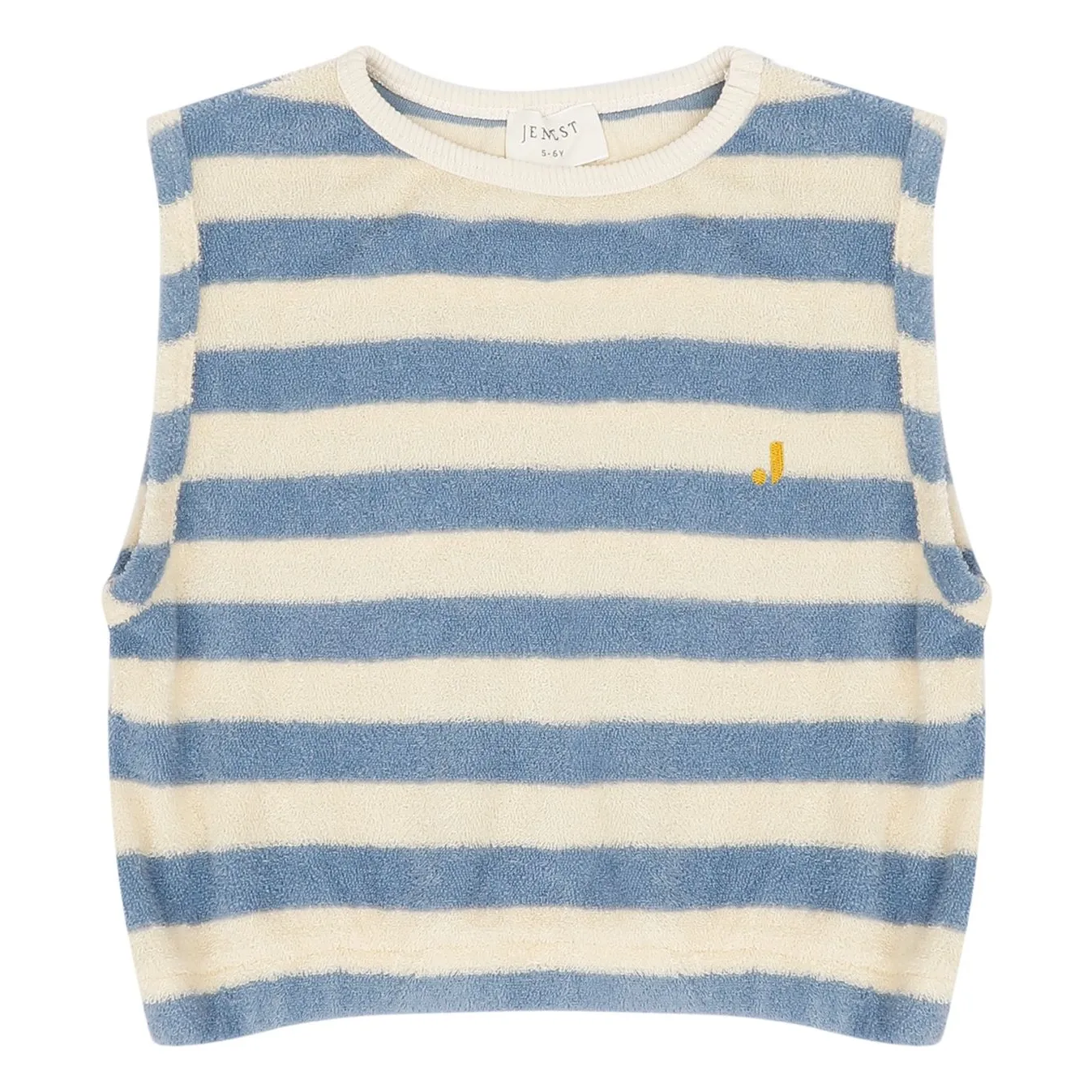 Jenest Blue Eve Stripe Organic Cotton Sleeveless T-Shirt