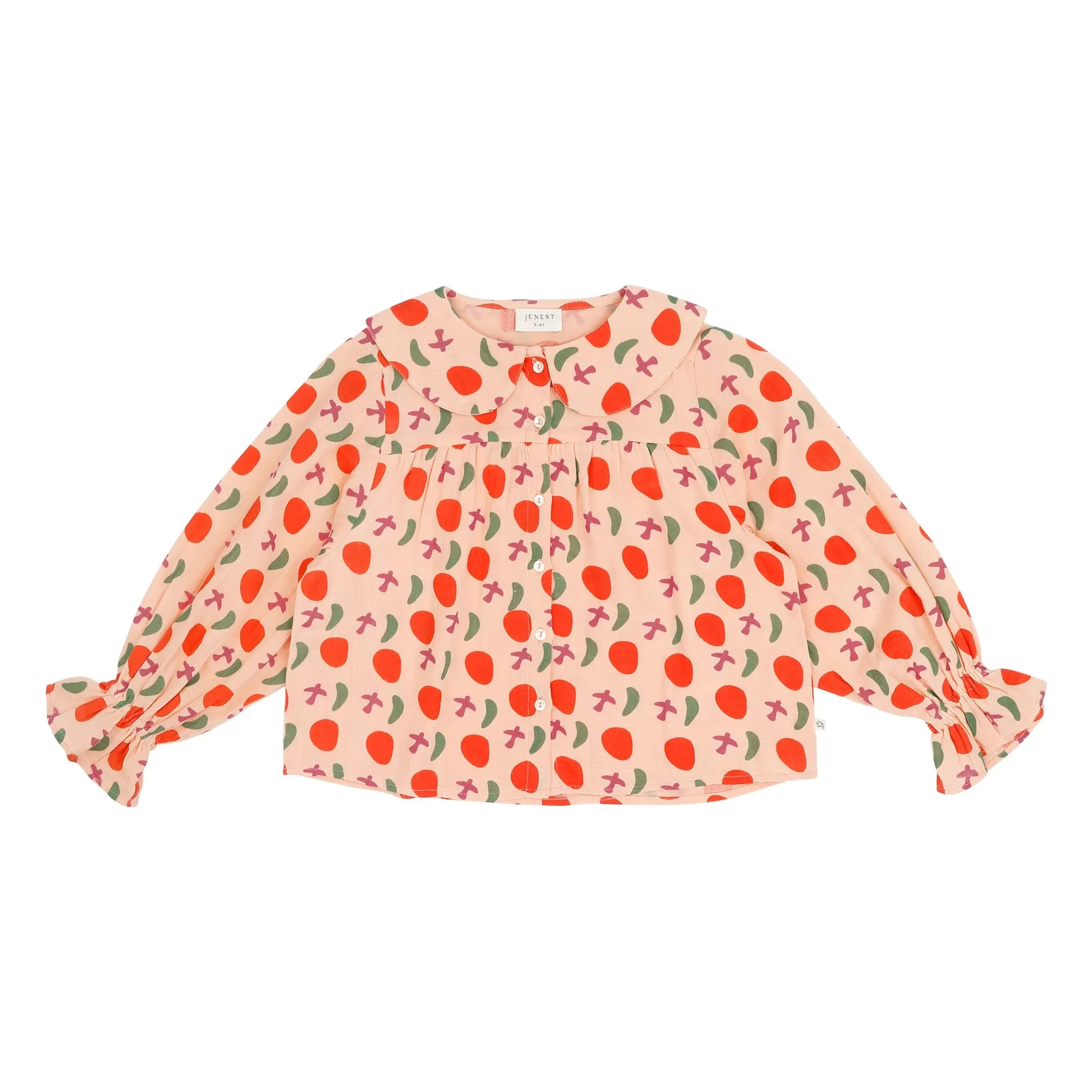 Jenest Peach Emmy Oiseaux Blouse Organic Cotton