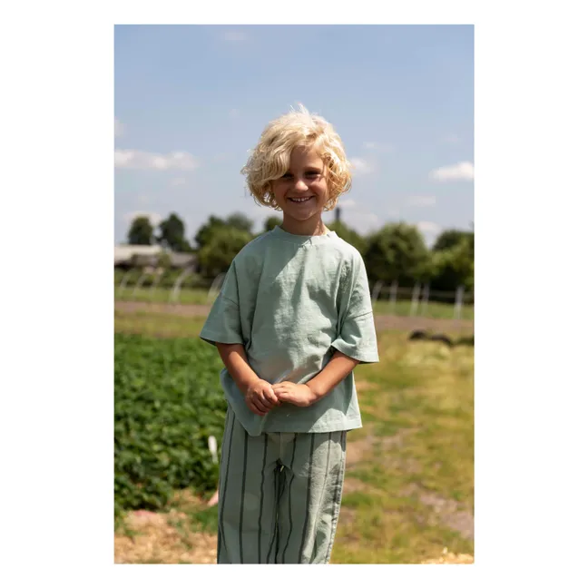 Camiseta oversize Ben On my Way Algodón orgánico | Verde Almendra