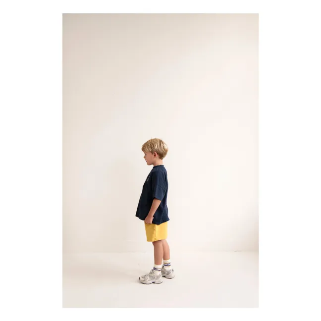 Camiseta oversize Ben On my Way Algodón orgánico | Azul Noche