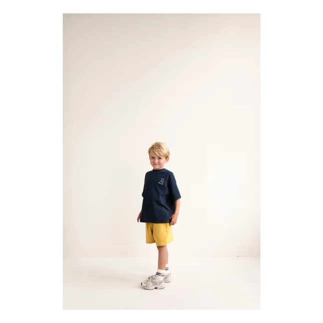 Camiseta oversize Ben On my Way Algodón orgánico | Azul Noche