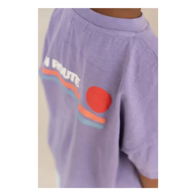 Camiseta oversize Ben En Route Algodón orgánico | Violeta