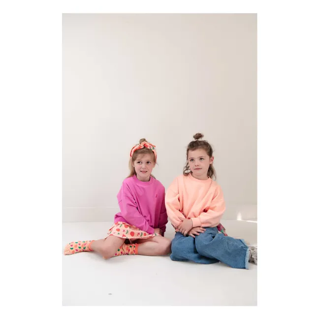 Bandana Oiseaux Coton Bio | Rose pêche