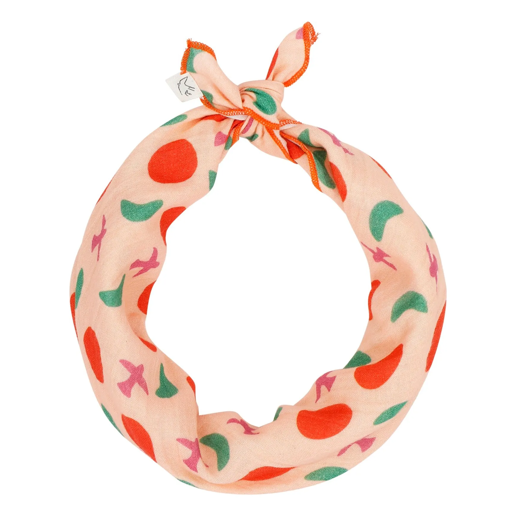 Jenest Peach Bandana Birds Organic Cotton