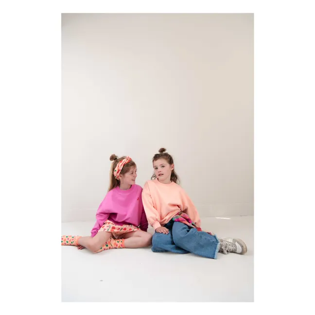 Bandana Oiseaux Coton Bio | Rose pêche