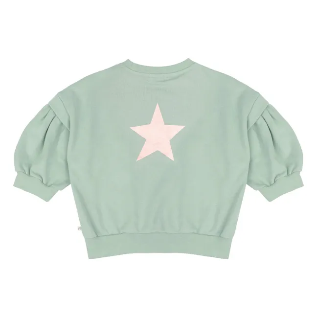 Sudadera de algodón orgánico Balloon Etoile | Verde Almendra