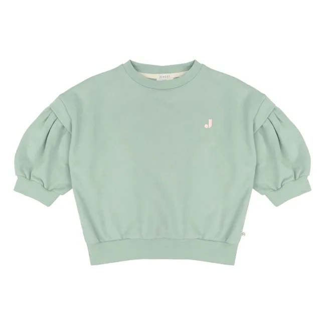 Sudadera de algodón orgánico Balloon Etoile | Verde Almendra