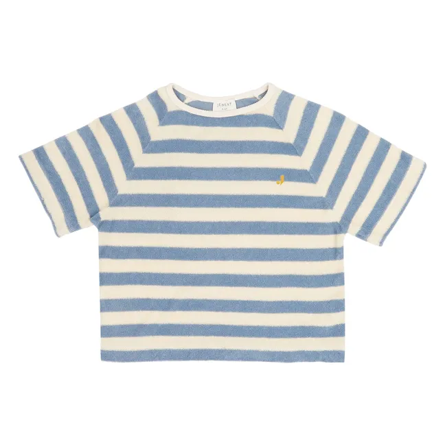 Camiseta de rayas de algodón ecológico To | Azul