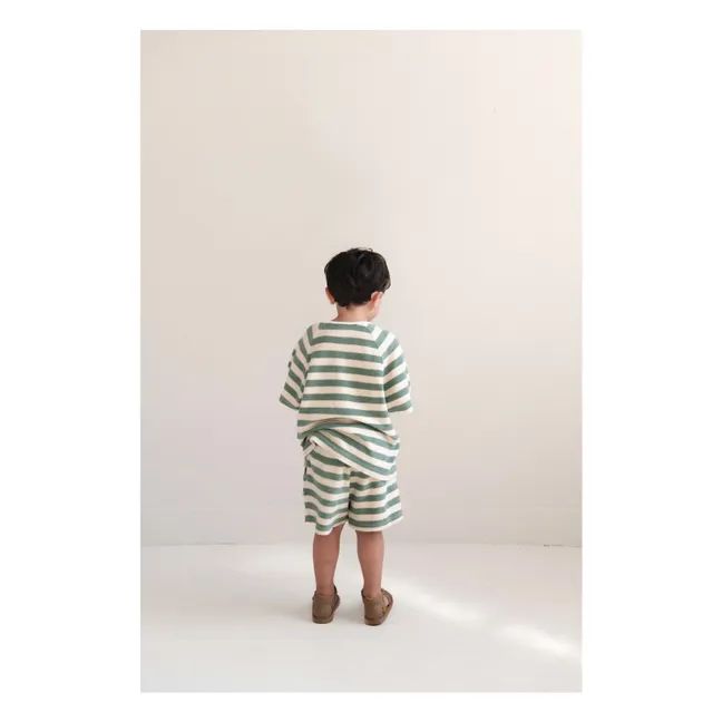 Camiseta de rayas de algodón ecológico To | Khaki