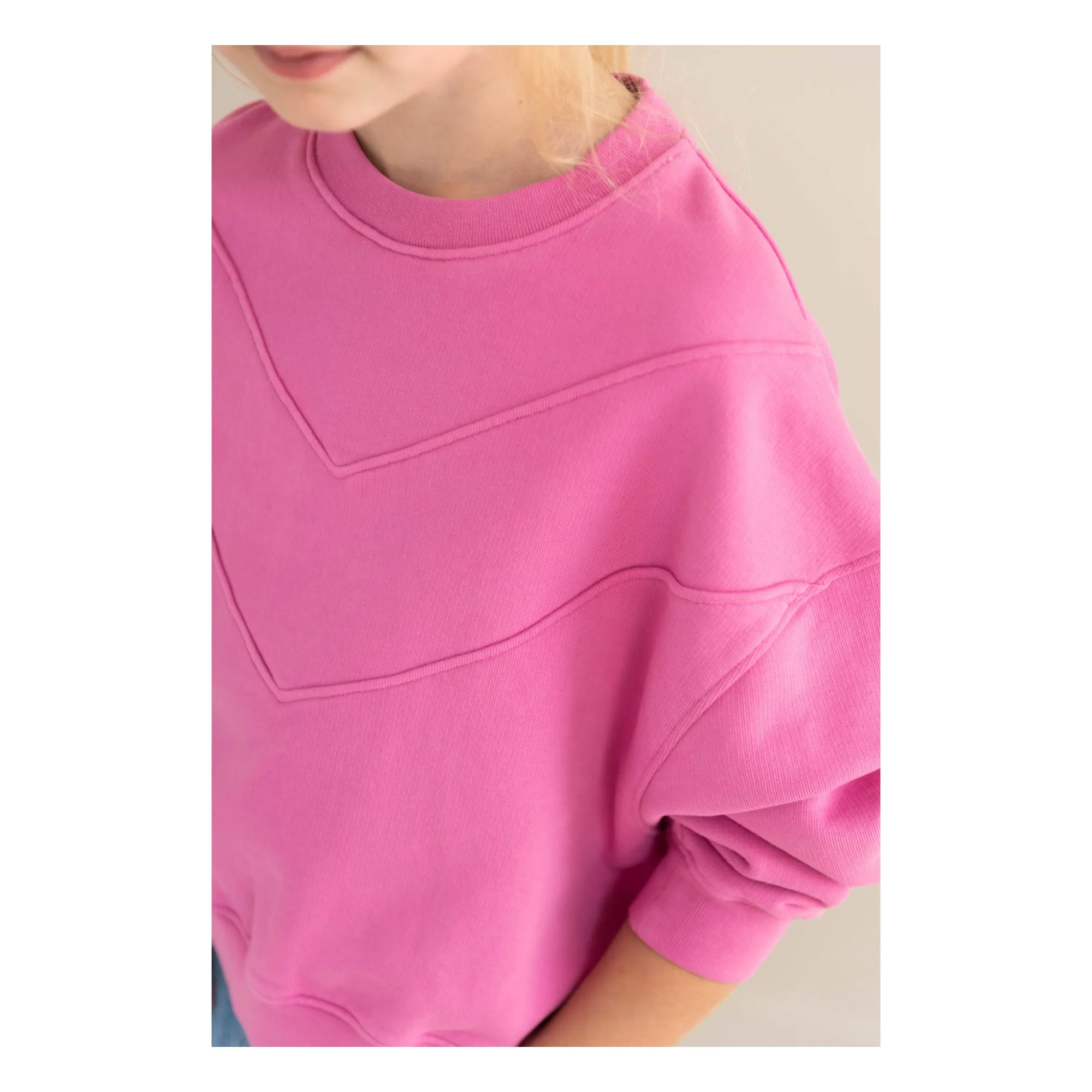Sweat Tammie Coton Bio | Rose fuschia- Image produit n°2