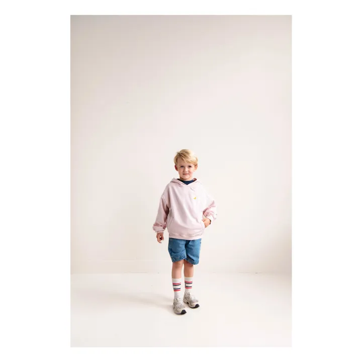 Sudadera con capucha Taka de algodón orgánico | Rosa Pálido- Imagen del producto n°1