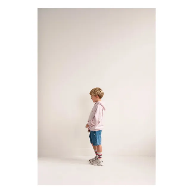 Sudadera con capucha Taka de algodón orgánico | Rosa Pálido