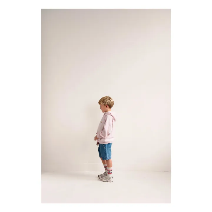 Sudadera con capucha Taka de algodón orgánico | Rosa Pálido- Imagen del producto n°2