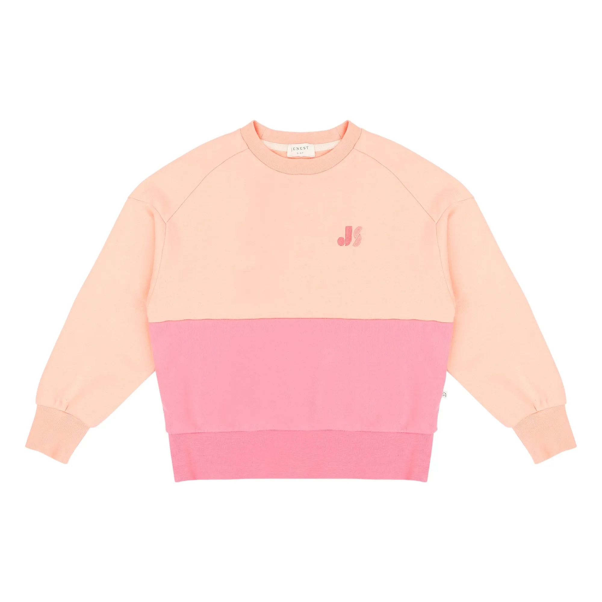 Jenest Pink Color Block Organic Cotton Sweatshirt