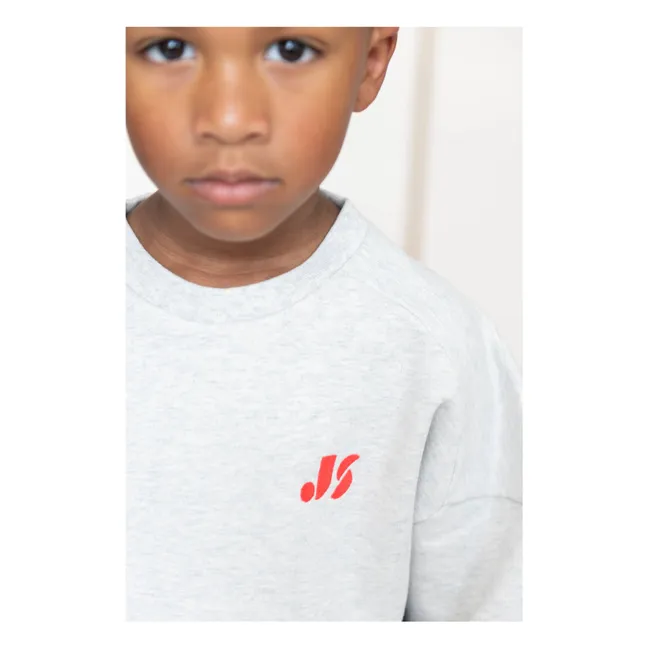 Color Block organic cotton sweatshirt | Light grey