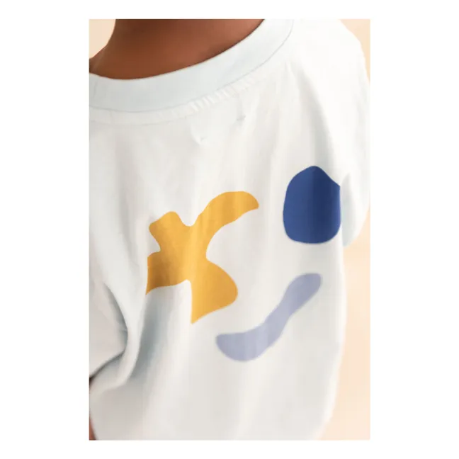 Camiseta de algodón orgánico Mase J | Azul Cielo