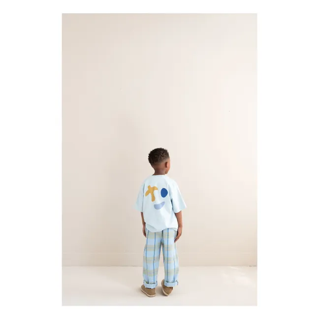 Camiseta de algodón orgánico Mase J | Azul Cielo