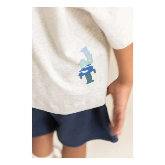 Camiseta de algodón orgánico Mase JNST | Gris Claro