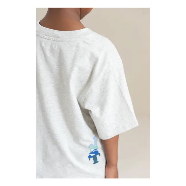 Camiseta de algodón orgánico Mase JNST | Gris Claro