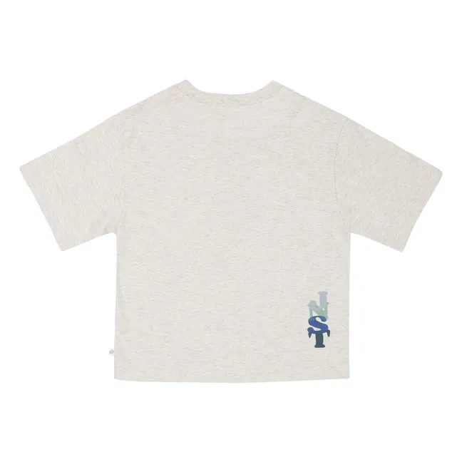 Camiseta de algodón orgánico Mase JNST | Gris Claro