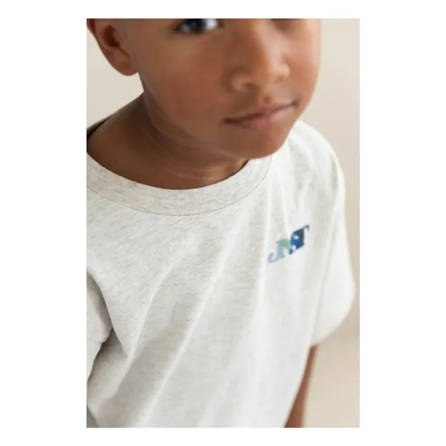 Camiseta de algodón orgánico Mase JNST | Gris Claro