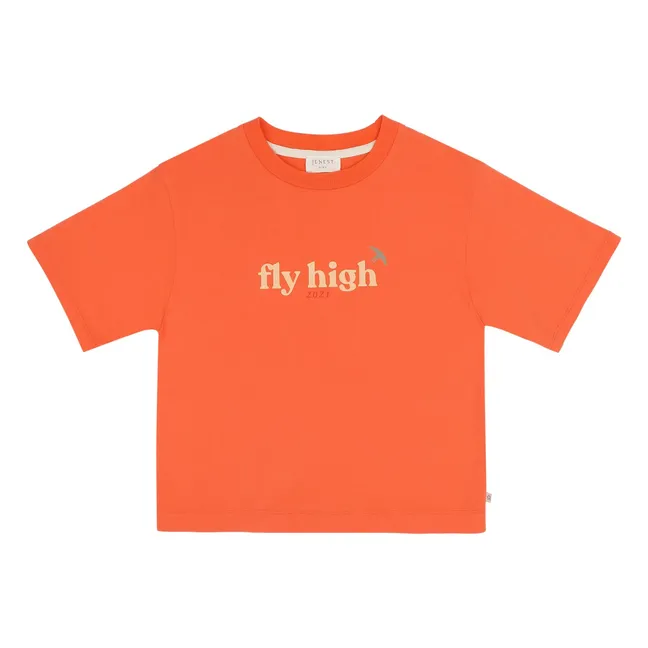 Camiseta de algodón orgánico Mase Fly High | Naranja