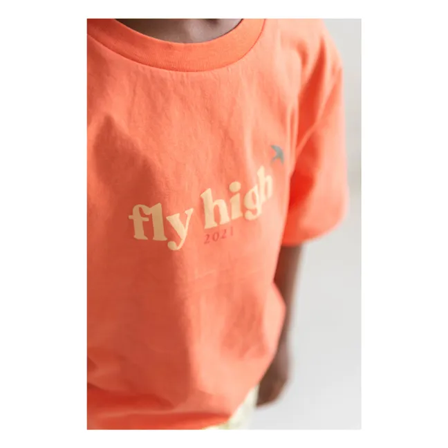 Camiseta de algodón orgánico Mase Fly High | Naranja