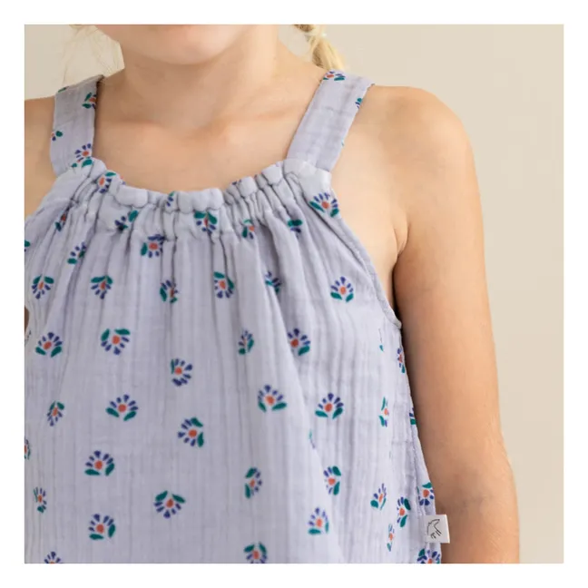 Crop Top Maddy Fleuri Coton Bio | Lavande