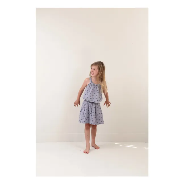 Crop Top Maddy Fleuri Coton Bio | Lavande