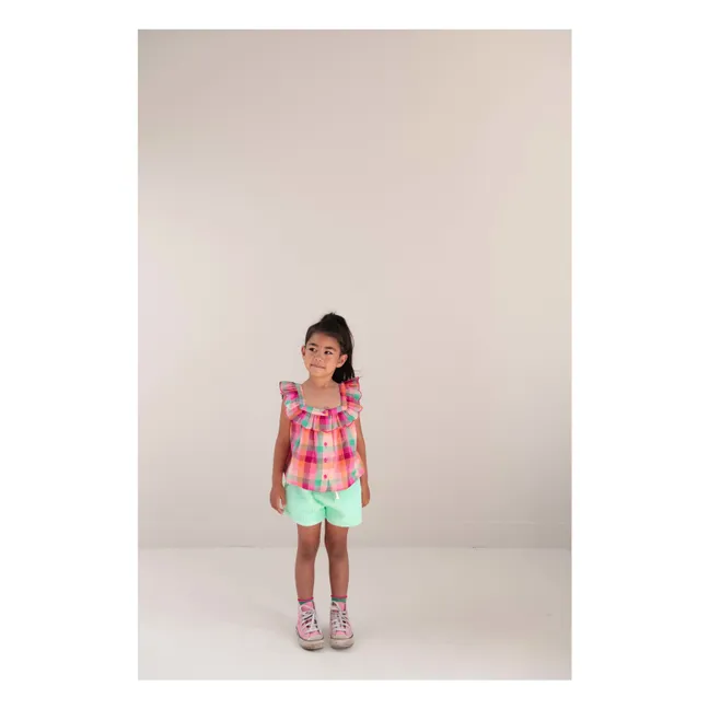Short Lou Velours Côtelé Coton Bio | Turquoise