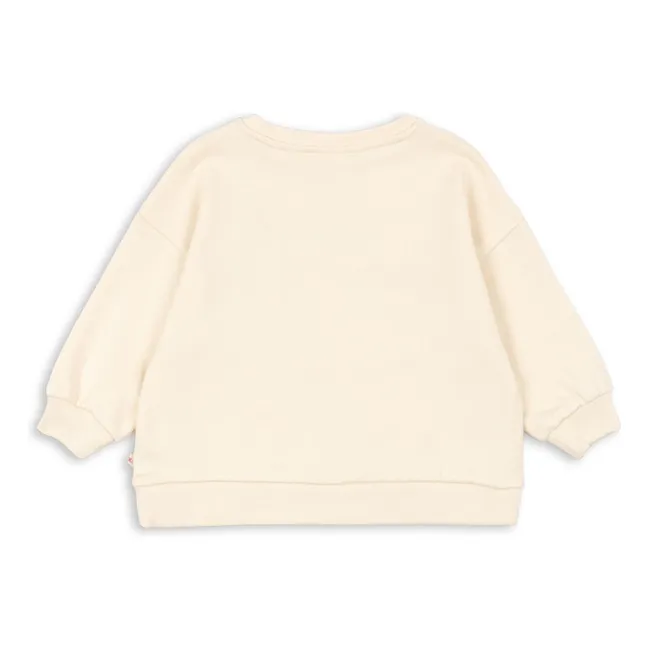 Loupy Match organic cotton sweatshirt | Cream