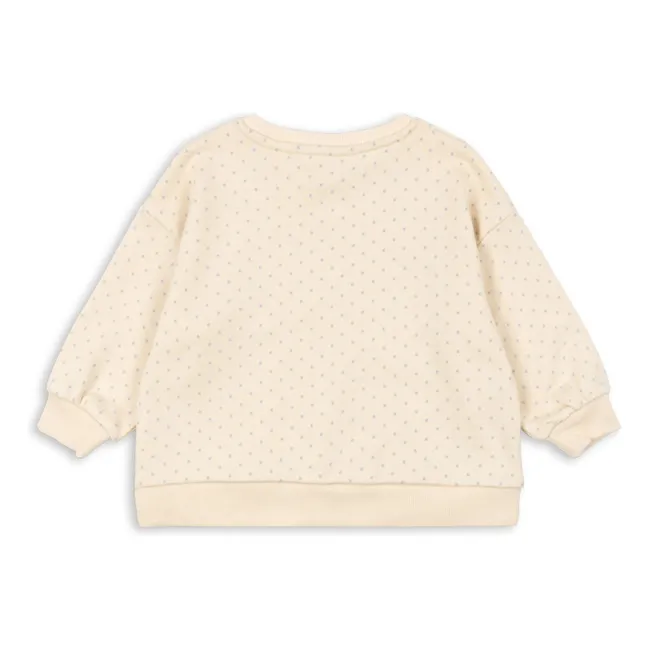 Sweat Loupy Pois Coton Bio | Ecru