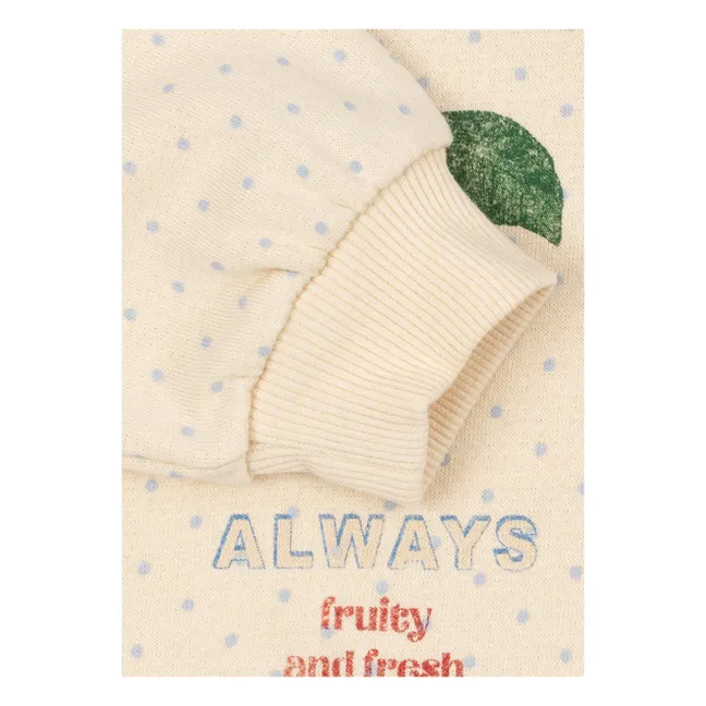 Sweat Loupy Pois Coton Bio | Ecru