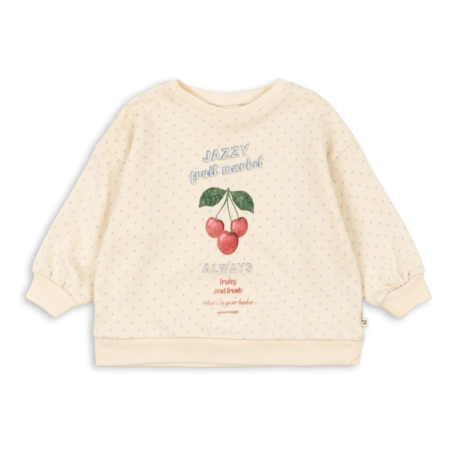 Konges Sløjd Ecru Sweat Loupy Pois Coton Bio