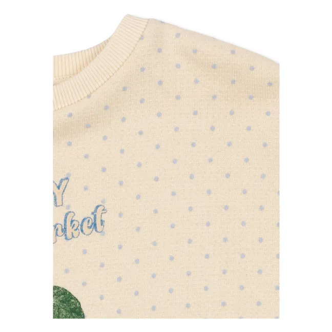 Sweat Loupy Pois Coton Bio | Ecru