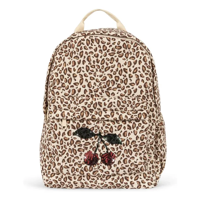 Leopard Sequin Backpack | Brown