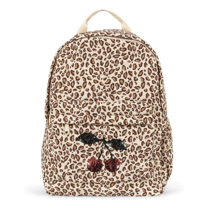 Mochila de lentejuelas de leopardo | Marrón- Imagen del producto n°0