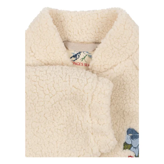 Giacca Jazz Sherpa in fibre riciclate Cherry | Crema