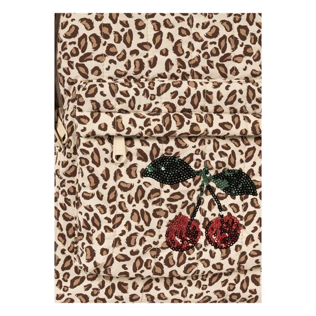 Leopard Sequin Backpack | Brown