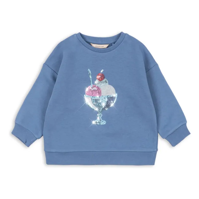 Sweat Loumilla Glaces Coton Bio | Bleu