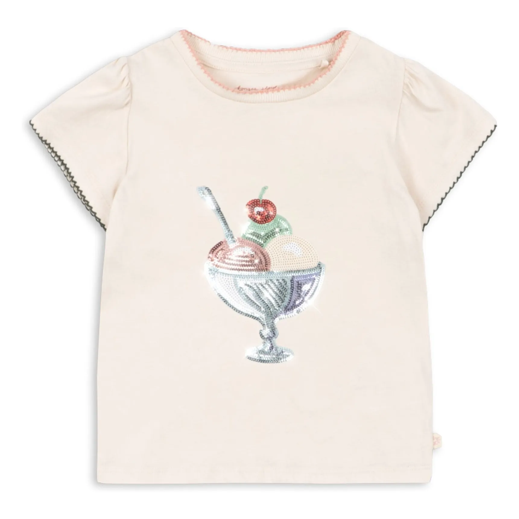 Konges Sløjd Ecru Famo Glace Organic Cotton T-Shirt