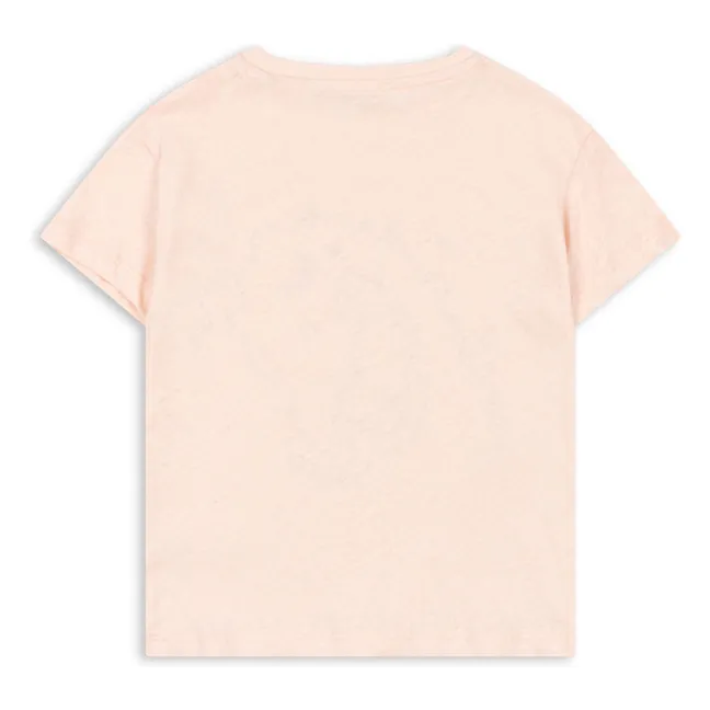 Camiseta Era Chat Lino y algodón orgánico | Rosa