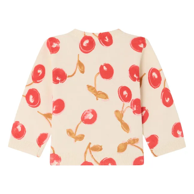 Cardigan Teyana Cerises Coton Bio | Rouge