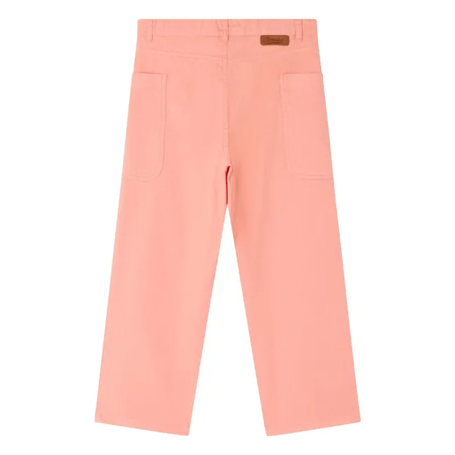 Pantalones con lazada de algodón orgánico | Rosa Bombón