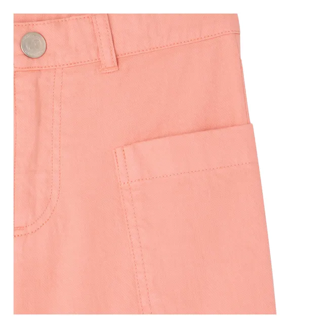 Pantalones con lazada de algodón orgánico | Rosa Bombón