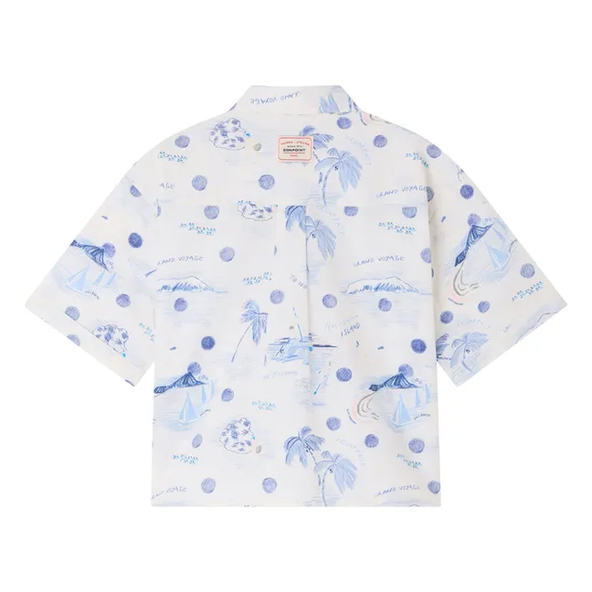 Camisa de algodón orgánico Erian Ile | Océano